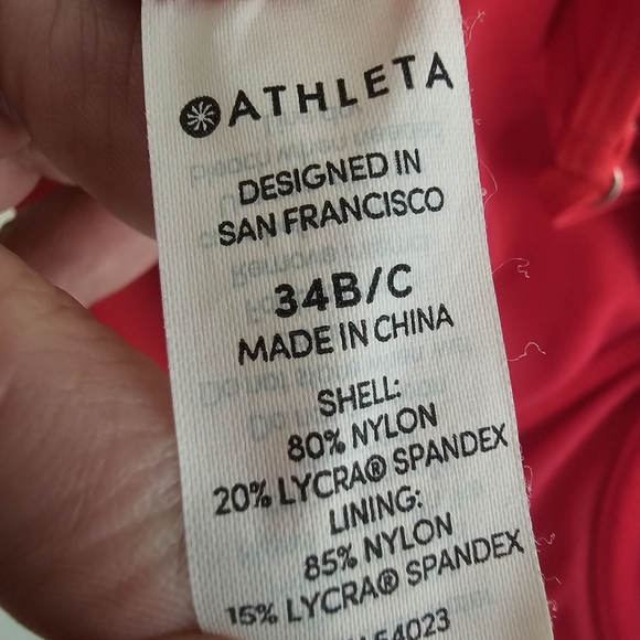 Athleta High Neck Loop Bikini Swim Top 34B/C Criss Cross Back - Picture 7 of 10